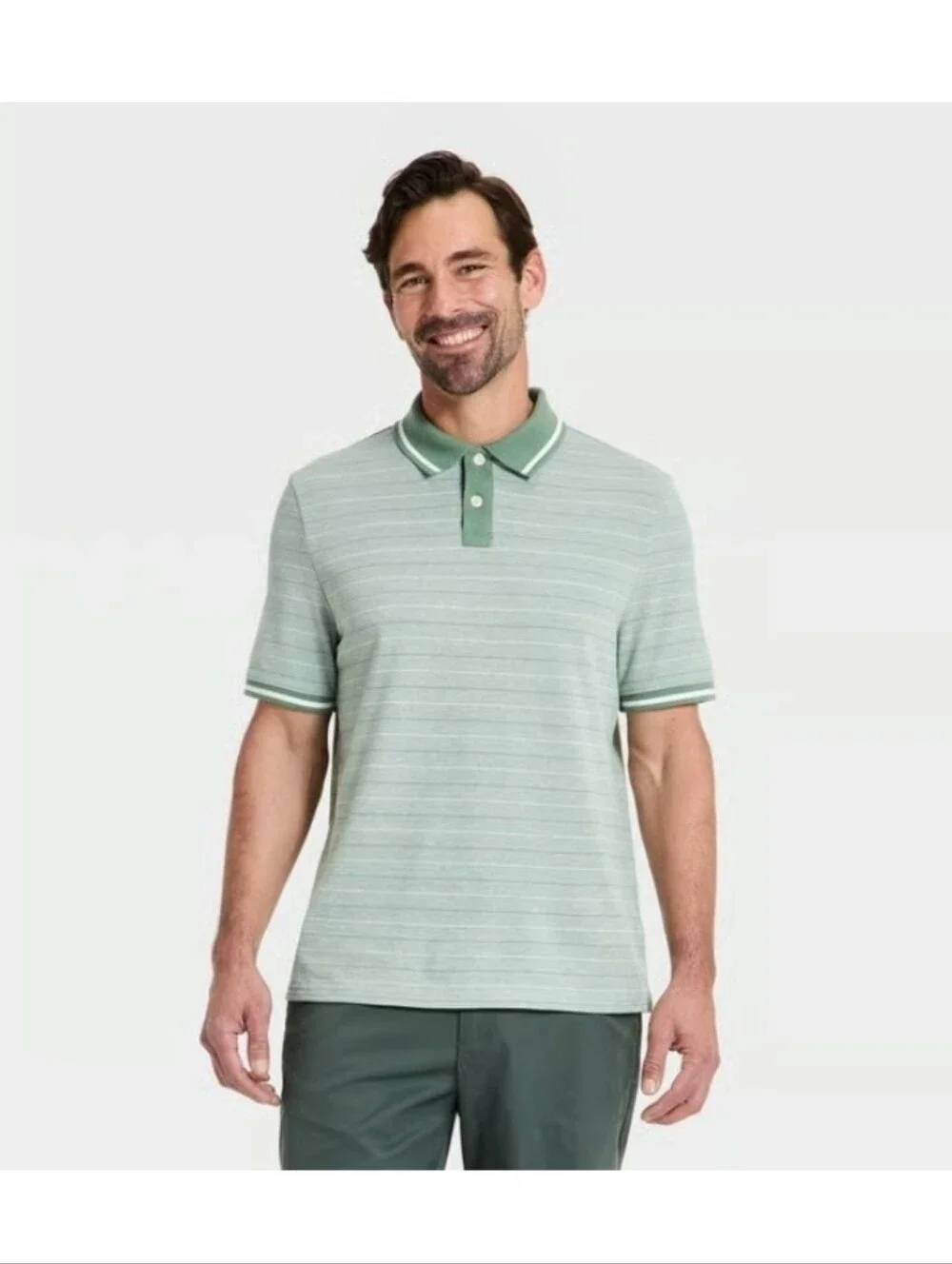 Goodfellow & Co Men's Every Wear Polo Shirt Olive Green Size XL